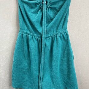 Teal Strapless Romper w/ Pockets Size S